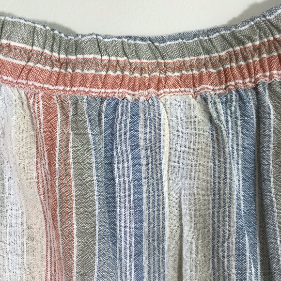 RD + koko Striped Cotton Maxi Skirt Button Front M - Picture 5 of 6